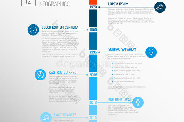 矢量信息图表时间轴<strong>报告模板</strong>