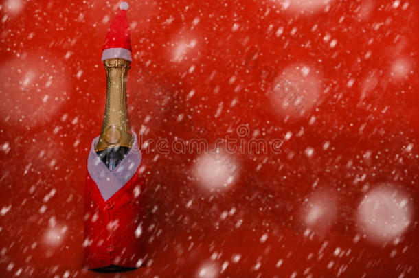 香槟靴子在雪地里