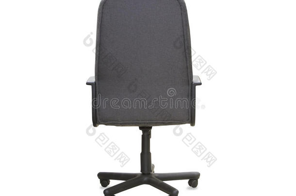 从灰色的布后看现代办公椅。