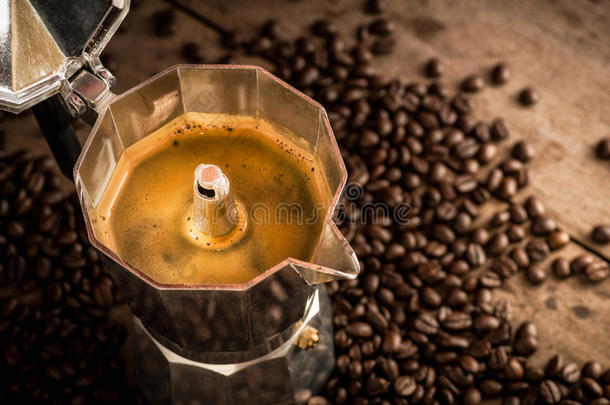阿拉比<strong>卡</strong>咖啡芳香艺术的背景豆