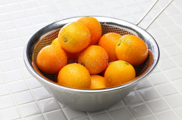 背景碗柑橘关闭金桔