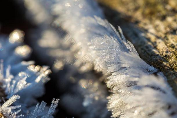 雪或冰晶的<strong>大特写</strong>