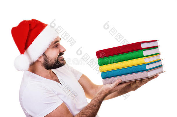 背景书携带白种人圣诞节