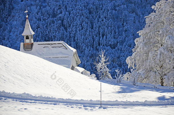 布劳恩瓦尔德在瑞士雪山