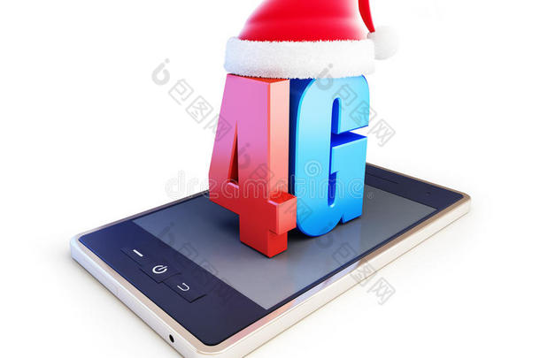4G智能<strong>手机</strong>和短信4G圣诞帽