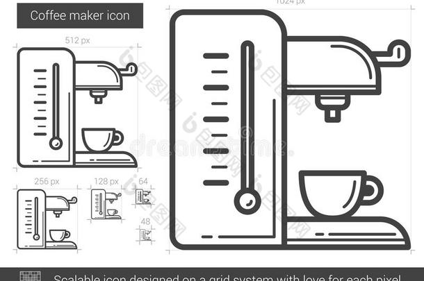 咖啡机线图标。