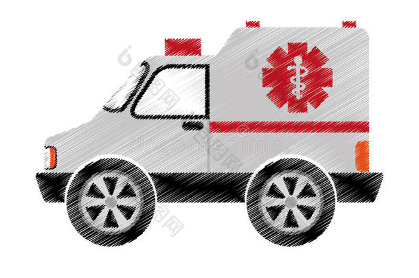救护车医疗车辆图标
