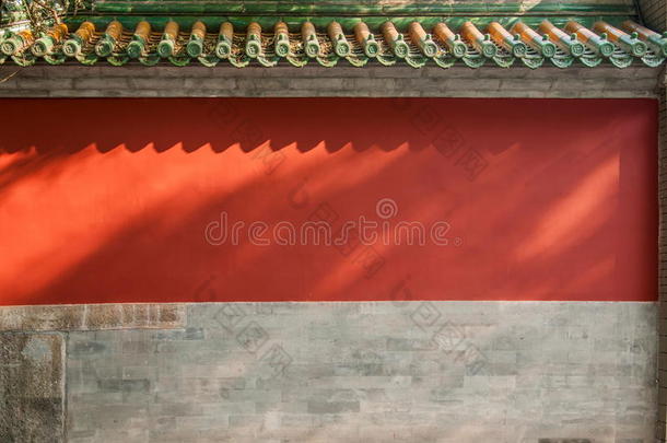 北京故宫博物院宫殿墙