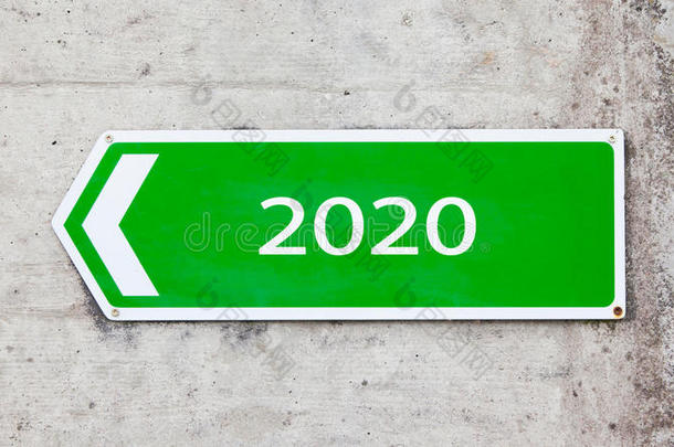 绿色标志-新年-2020年