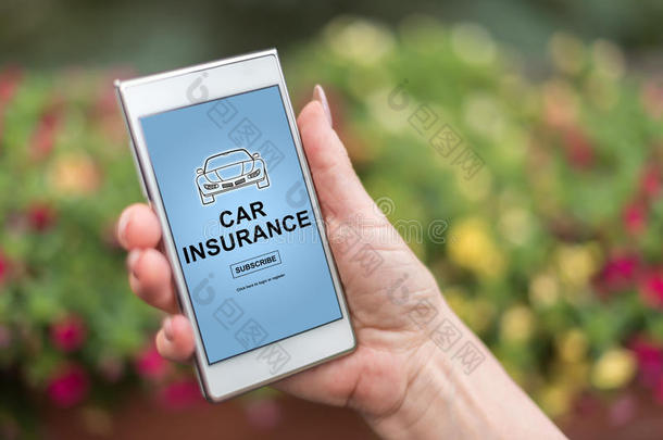 智能手机上的汽车保险概念