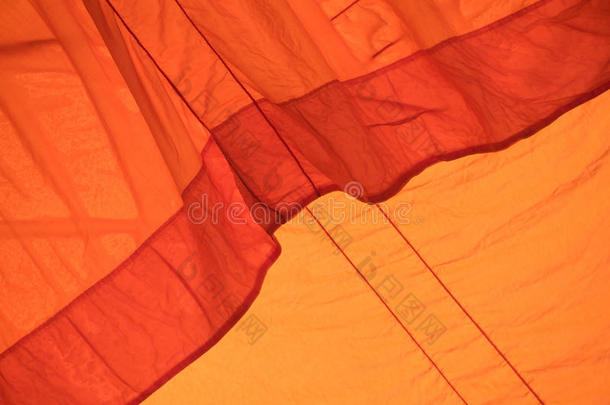 彩色织物橙色纹理用作背景。