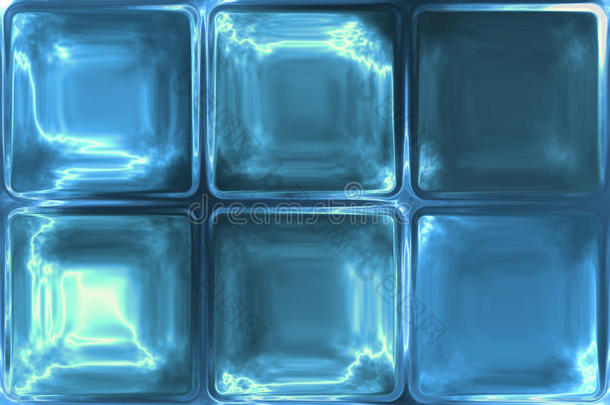 蓝色水晶冰玻璃瓷砖抽象纹理