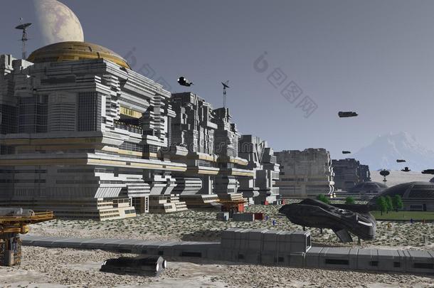 外星人建筑城市文明殖民地