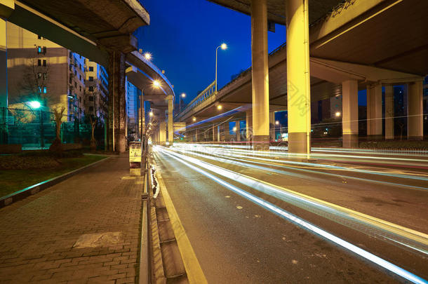 城市道路<strong>立交桥</strong>高架桥<strong>夜景</strong>