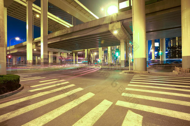 城市道路<strong>立交桥</strong>高架桥<strong>夜景</strong>