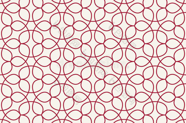 抽象几何红色花卉装饰装饰艺术图案