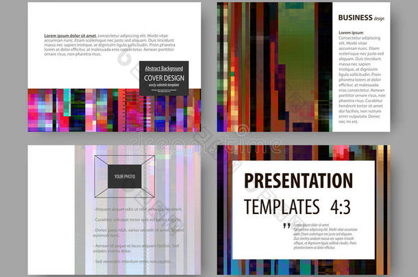 演示幻灯片的业务模板。 矢量设计中的抽象布局