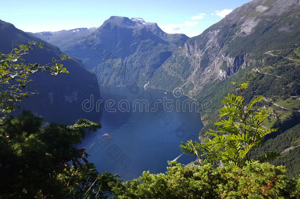 美丽的欧洲峡湾盖兰格小山