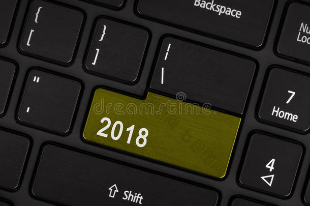 2018年黑色商业按钮日历