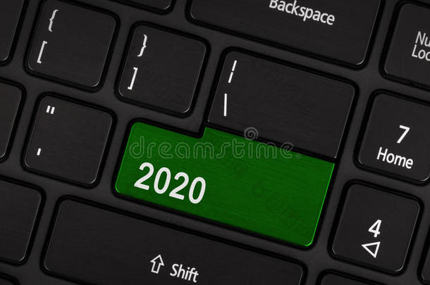2020年黑色商业按钮日历
