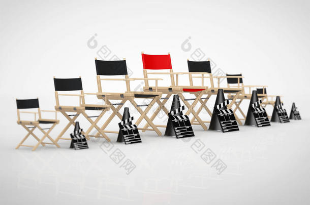 电影产业概念。 导演<strong>椅子</strong>，电影拍子和梅格