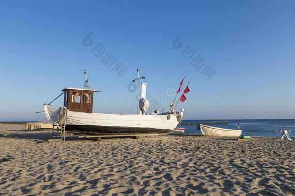 德国科瑟罗波罗的<strong>海岸边</strong>的渔船。