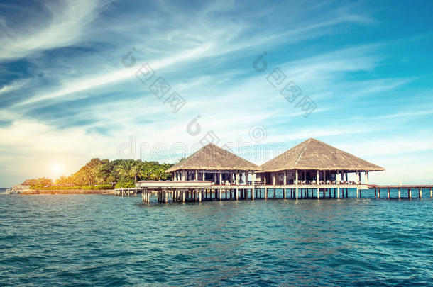 美丽的热带<strong>度假酒店</strong>和岛屿，海滩和海洋