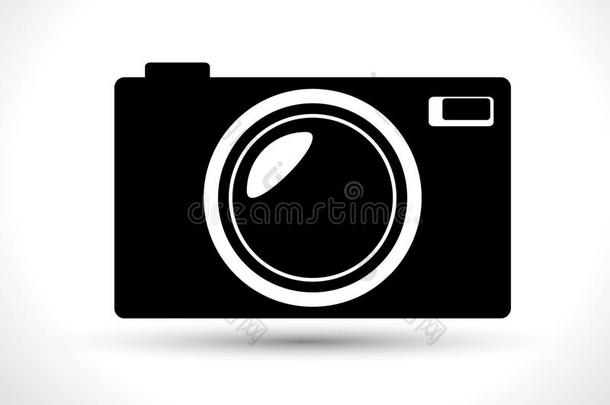 紧凑的照片相机黑色设计图形