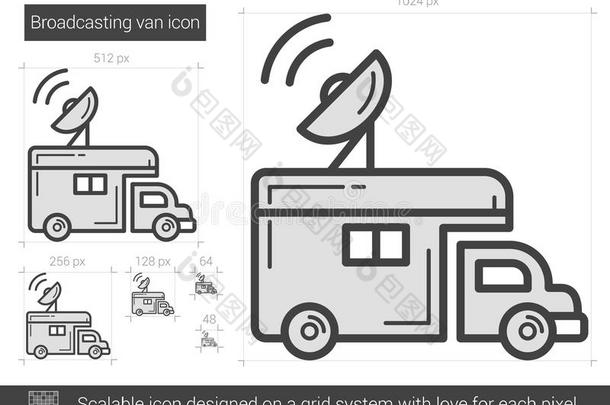广播货车线路图标。