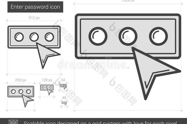 输入密码行图标。