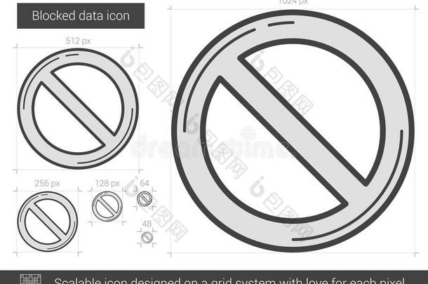 阻止的<strong>数据线图标</strong>。