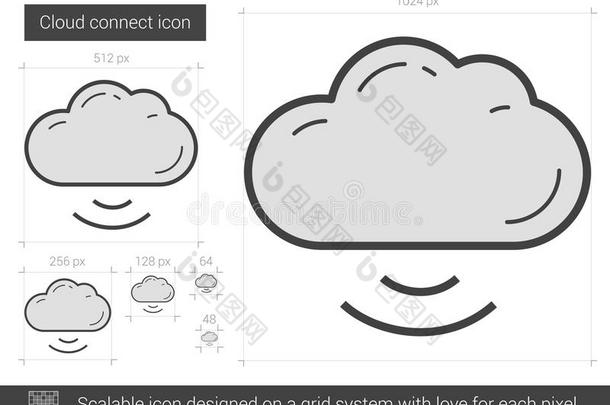 云连接线图标。