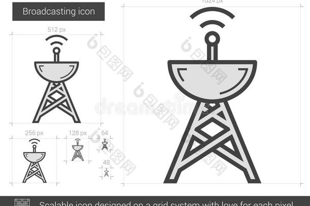 广播线路图标。