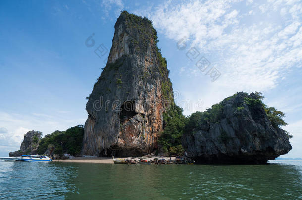 鸟瞰PhangNGA湾海洋国家公园保护和生态意义的湿地造林