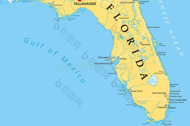 佛罗里达政治地图