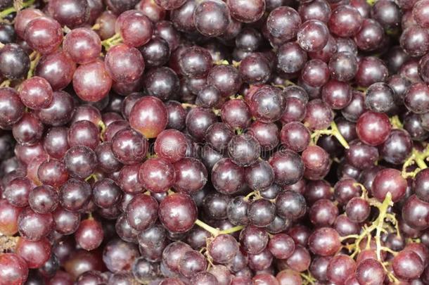 新鲜的葡萄在市场上很好吃。