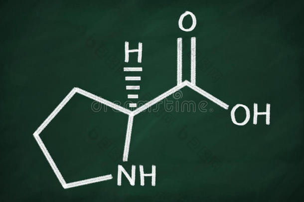 酸的氨基原子的背景黑板
