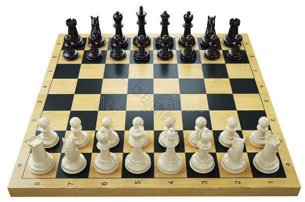 象棋比赛。 棋盘和棋子
