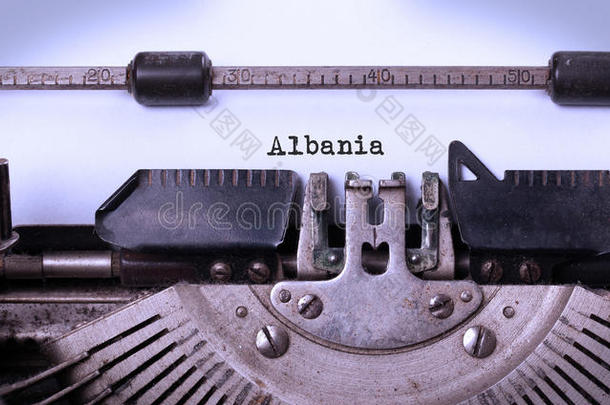 阿尔巴尼亚阿尔巴尼亚语古董经典的关闭