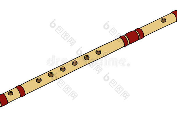 <strong>竹子卡通</strong>经典的横笛长笛
