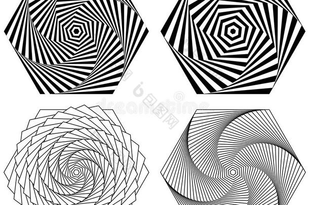 抽象螺旋，漩涡元件。 几何螺旋。 扭曲的形状。