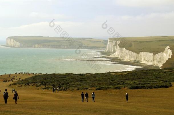 英国的悬崖伊斯特本英国风景