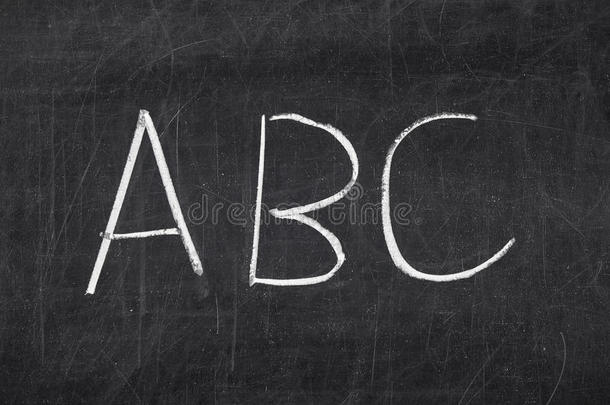 abc公司字母表背景黑色黑板