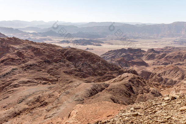 <strong>沙漠</strong>山谷山脉山脊岩石悬崖NEGEV旅行以色列。