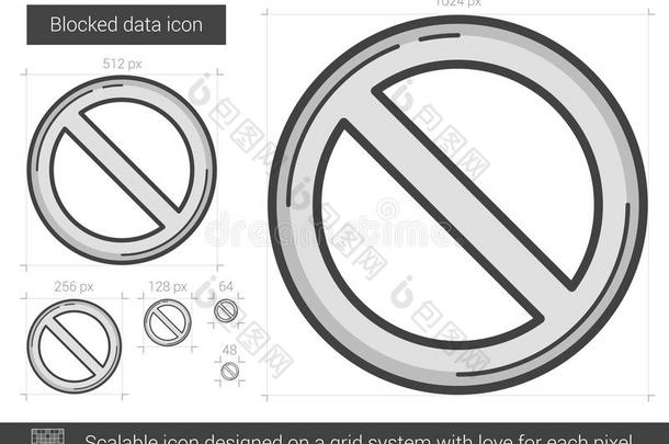 阻止的<strong>数据线图标</strong>。