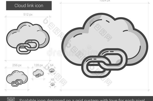 <strong>云链接</strong>线图标。