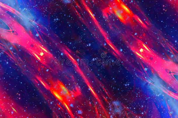 宇宙空间和恒星，彩色宇宙抽象背景。