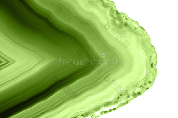 抽象背景-绿色玛瑙片矿物宏观潘通绿色植物
