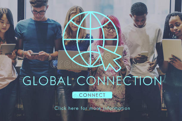 全球网络连接技术概念