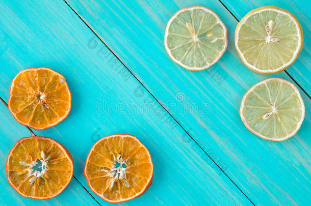 柑橘类水果干片。